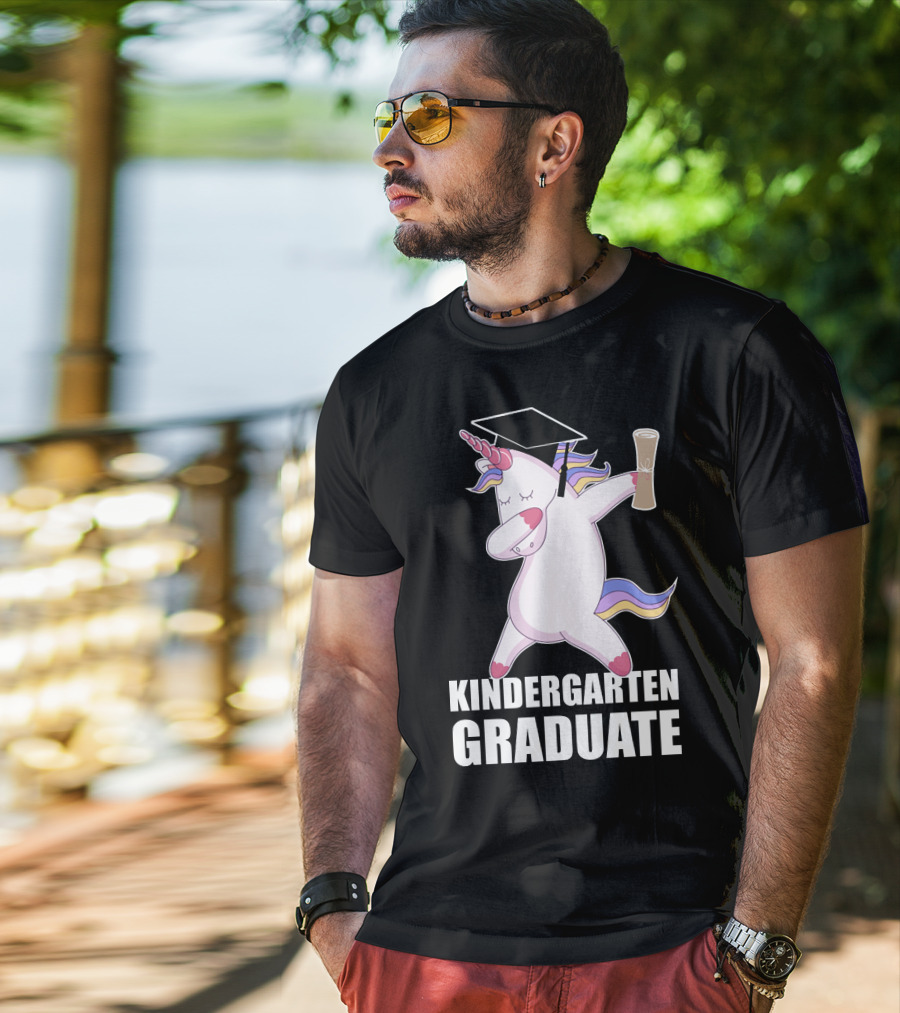 Kindergarten Graduate Unicorn Dab Graduation T-Shirt