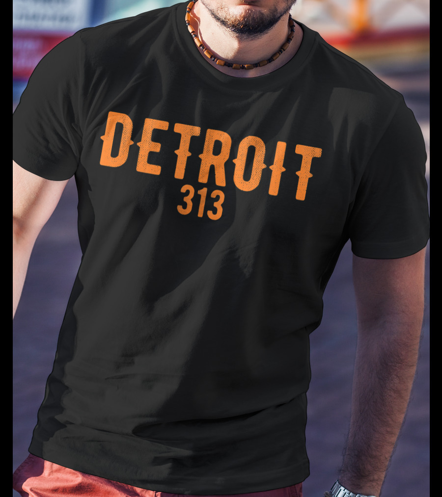 Detroit 313 Retro Motor City T-Shirt
