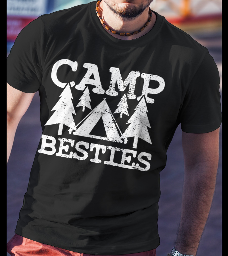 Camp Besties Summer Scout Camping Adventure T-Shirt