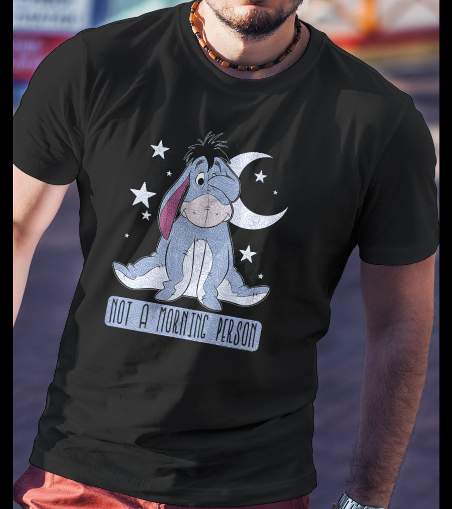 Disney Eeyore Not A Morning Person Winnie The Pooh Moon Stars T-Shirt