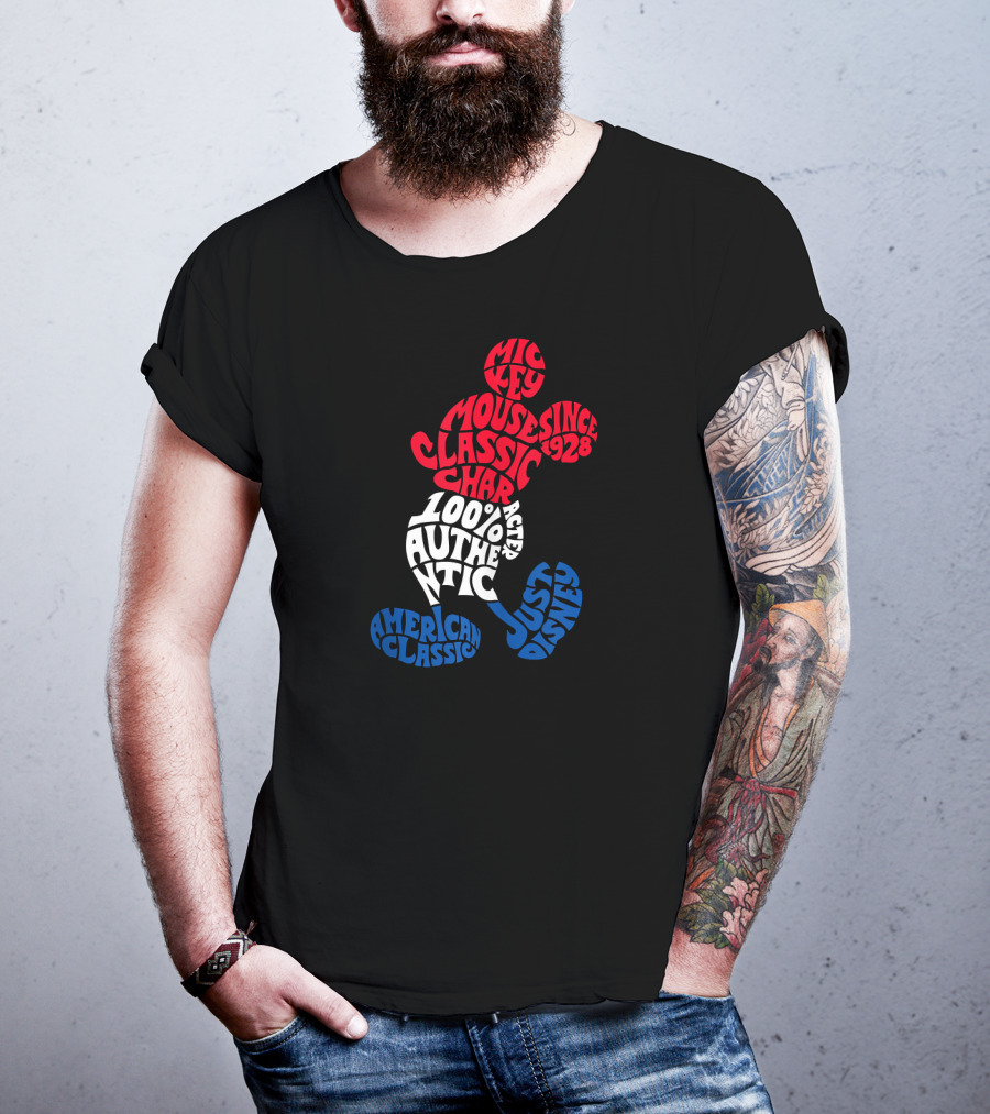 Disney Mickey Mouse American Classic 100% Authentic Since 1928 Just Character T-Shirt