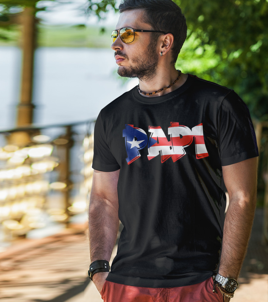 Papi Puerto Rican Flag T-Shirt