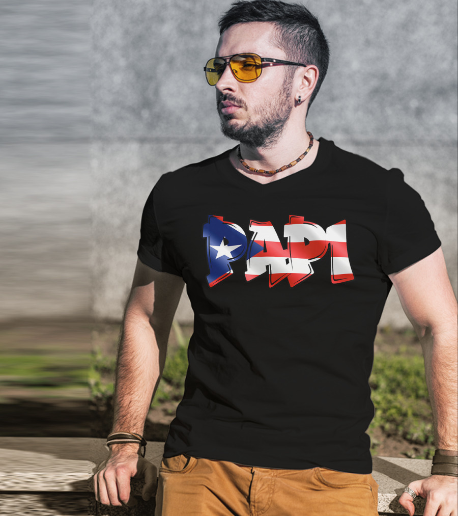 Papi Puerto Rican Flag T-Shirt