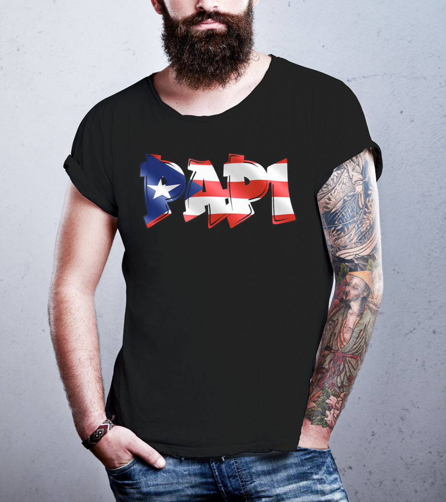 Papi Puerto Rican Flag T-Shirt