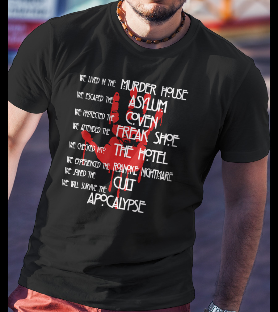 American Horror Story Murder House Asylum Coven Freak Show Hotel Roanoke Cult Apocalypse T-Shirt