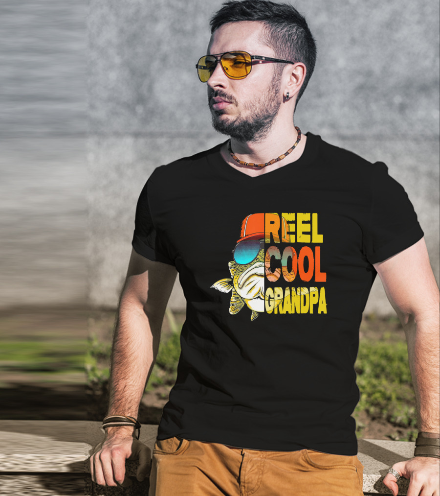 Father's Day Reel Cool Grandpa Fishing T-Shirt