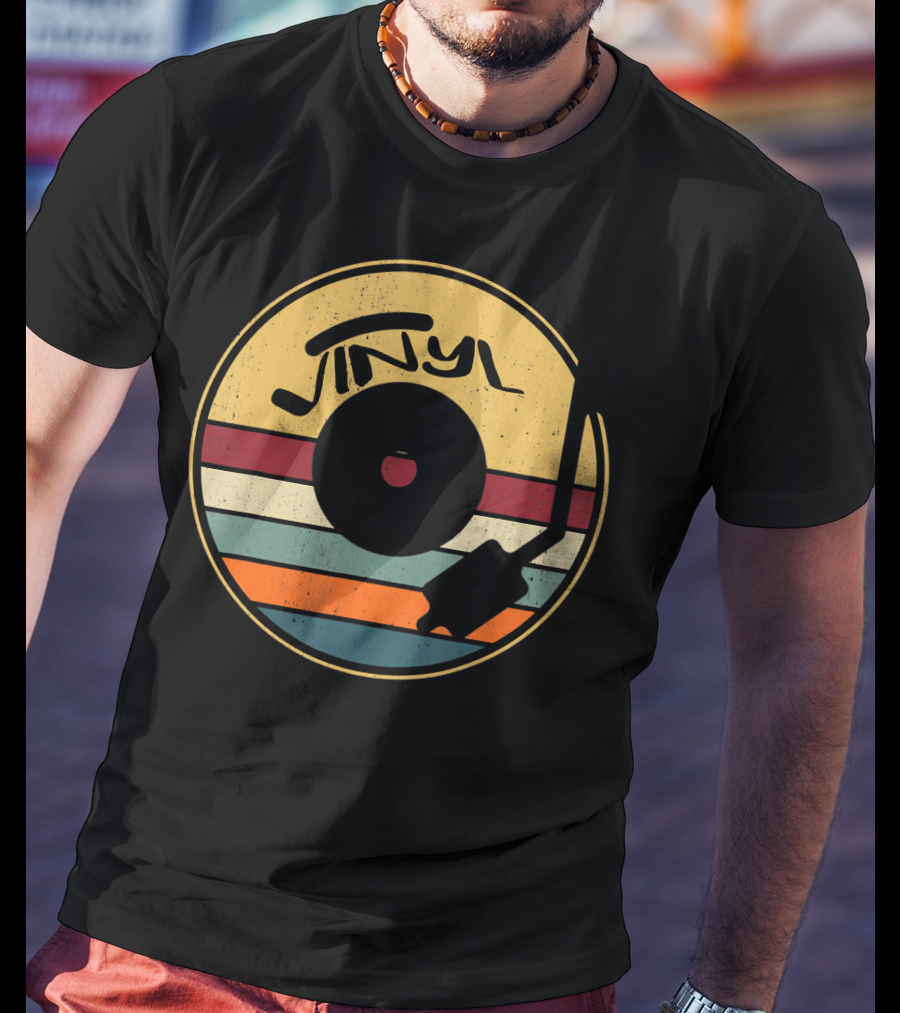 Vinyl Record Retro Stripes T-Shirt