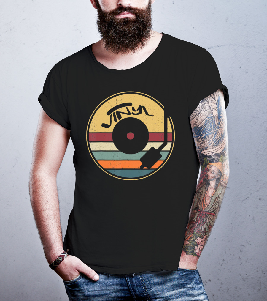 Vinyl Record Retro Stripes T-Shirt