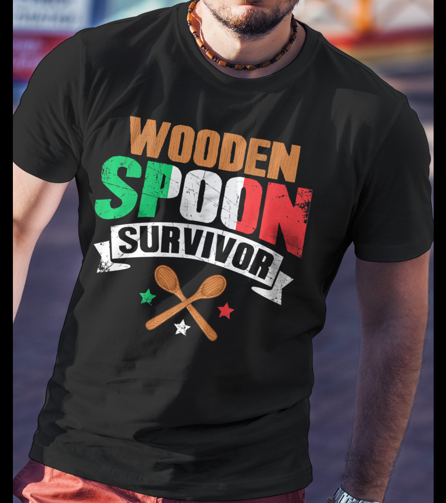 Wooden Spoon Survivor Italian Chef Kitchen Inspiration T-Shirt