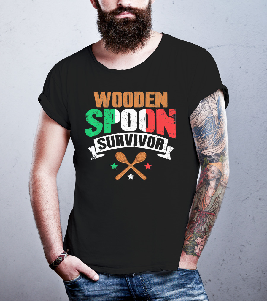 Wooden Spoon Survivor Italian Chef Kitchen Inspiration T-Shirt