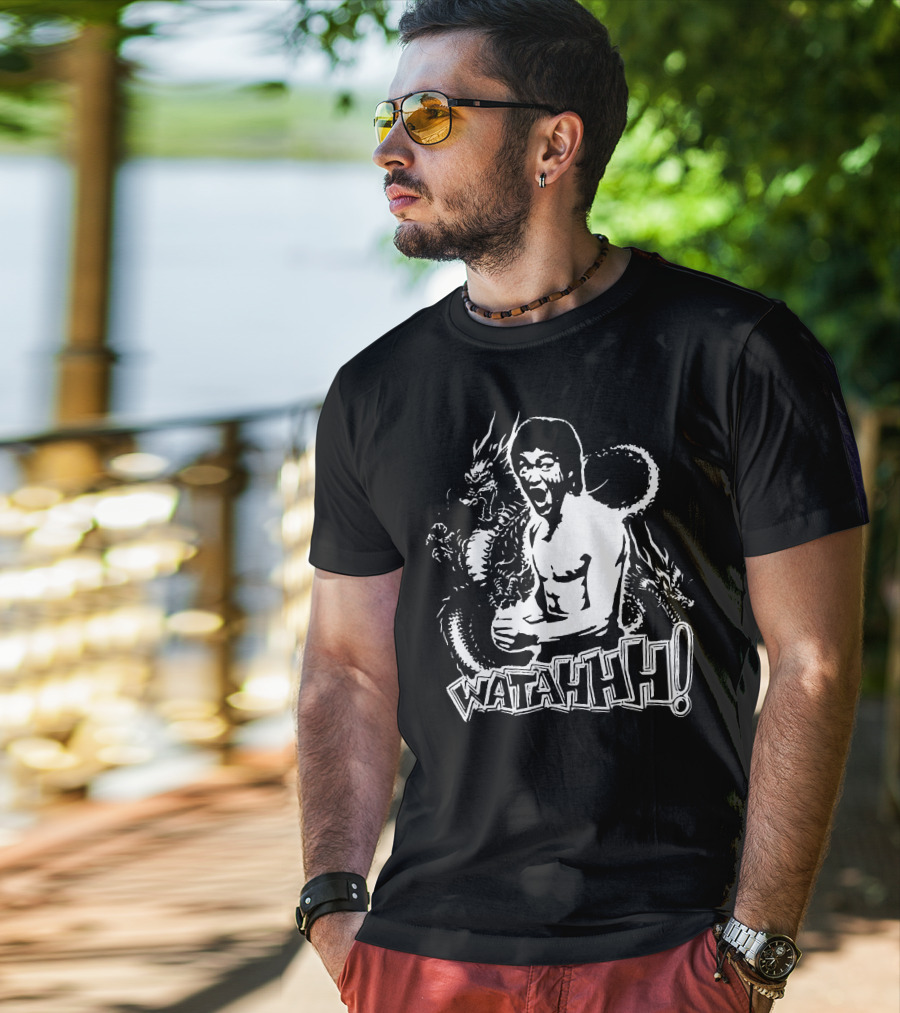 Bruce Lee WATAHHH Dragon Style Martial Arts T-Shirt