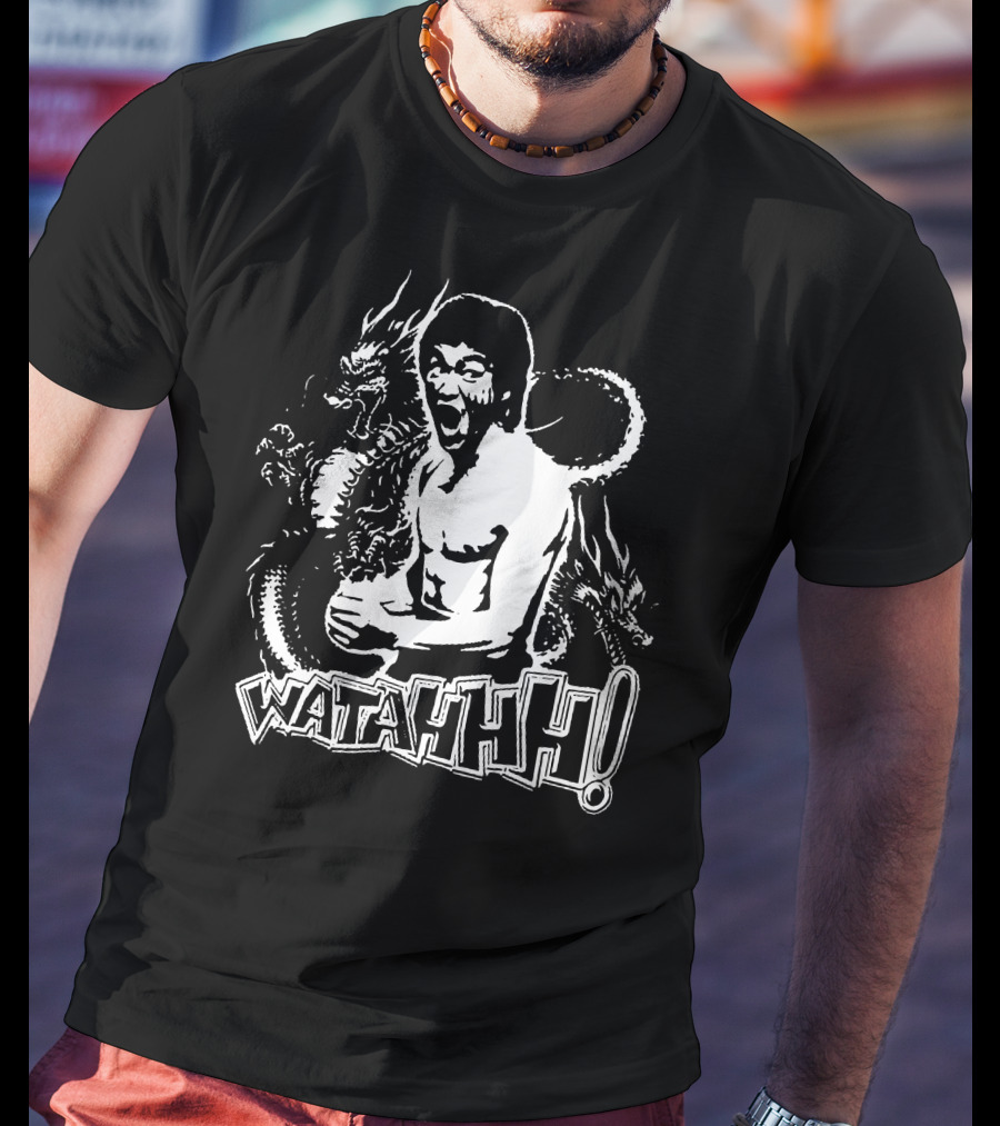 Bruce Lee WATAHHH Dragon Style Martial Arts T-Shirt