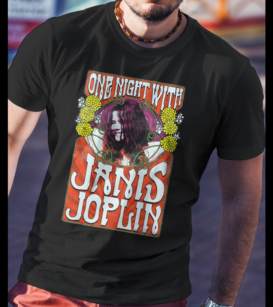 One Night With Janis Joplin Psychedelic Floral Burst T-Shirt