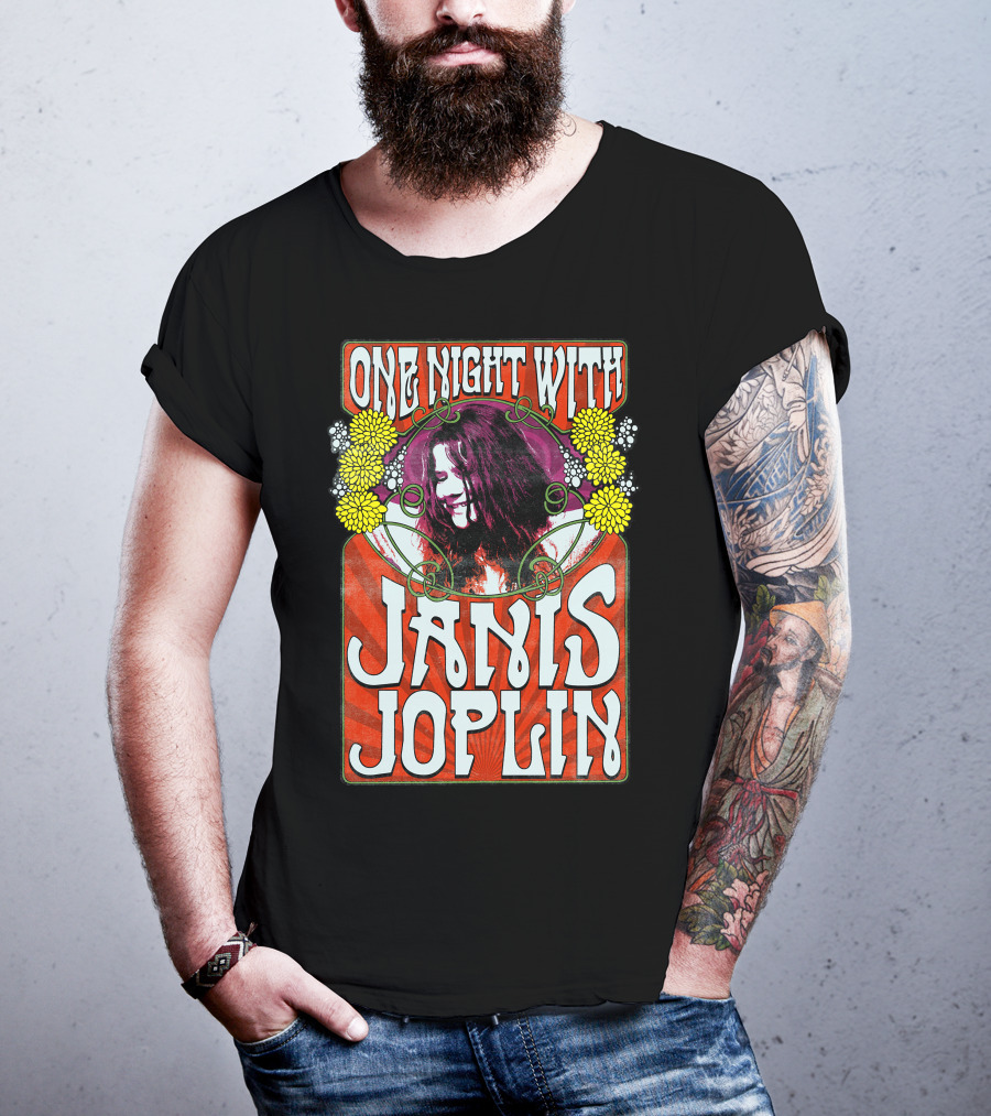 One Night With Janis Joplin Psychedelic Floral Burst T-Shirt