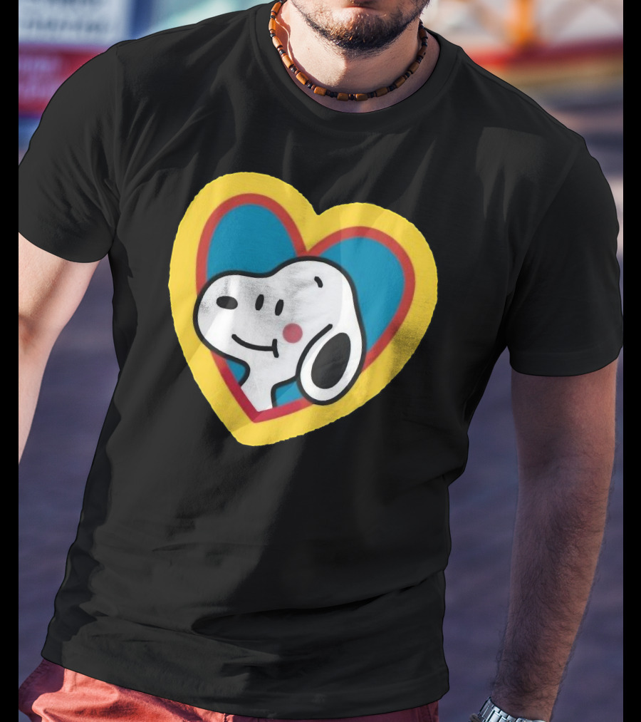 Snoopy Heart Love Peanuts Cartoon T-Shirt