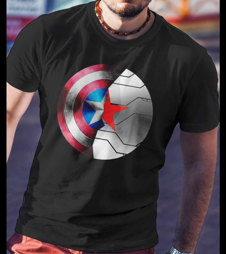 Captain America Winter Soldier Shield Buck Rogers Star T-Shirt