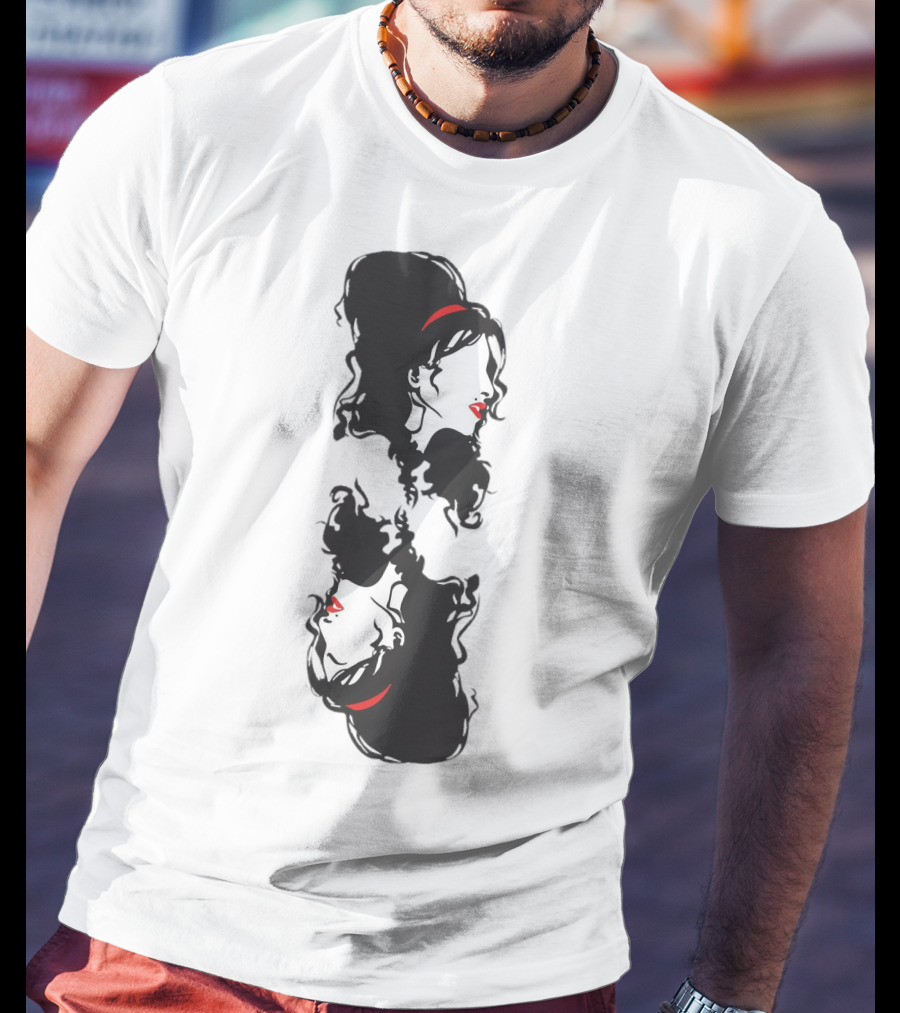 Ace Card Amy Winehouse Mirror Profile T-Shirt