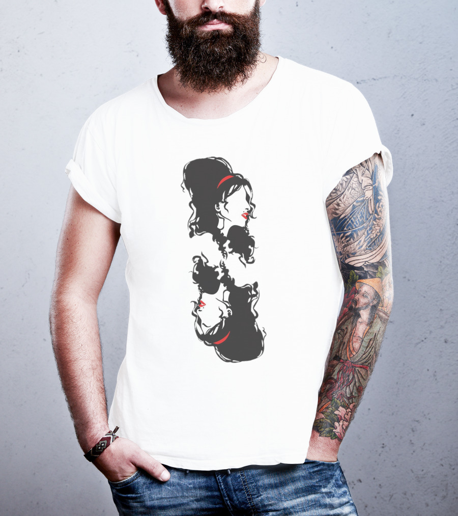 Ace Card Amy Winehouse Mirror Profile T-Shirt