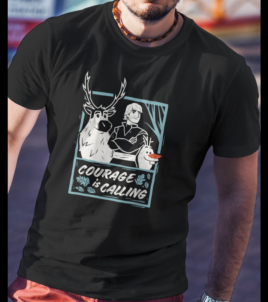 Disney Frozen 2 Sven Kristoff Olaf Courage Is Calling Trio T-Shirt