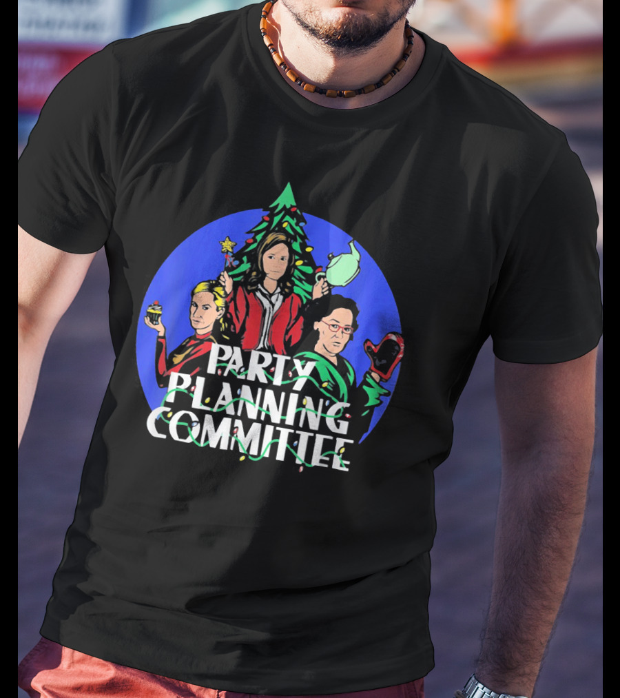Party Planning Committee Merry Christmas Costume Characters T-Shirt