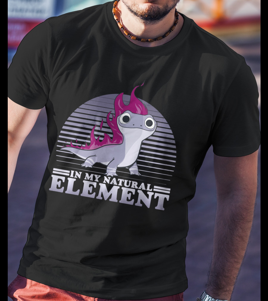 Disney Frozen 2 Salamander In My Natural Element Striped Sun T-Shirt