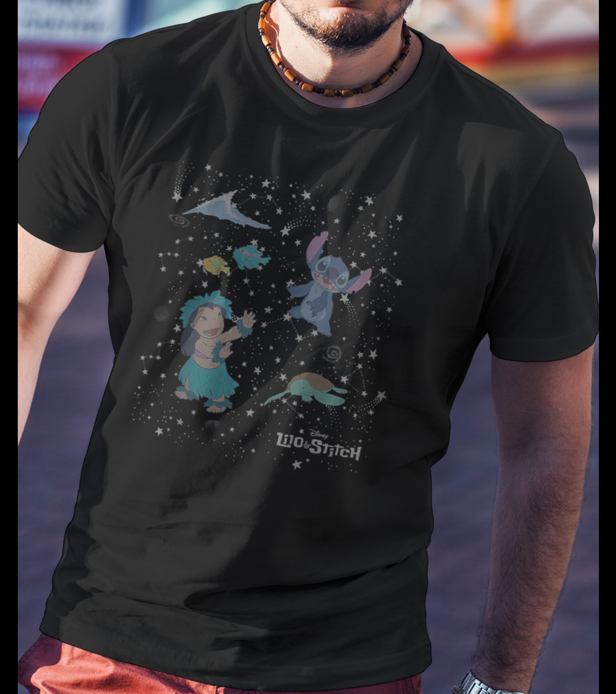 Disney Lilo And Stitch Hawaiian Constellations T-Shirt