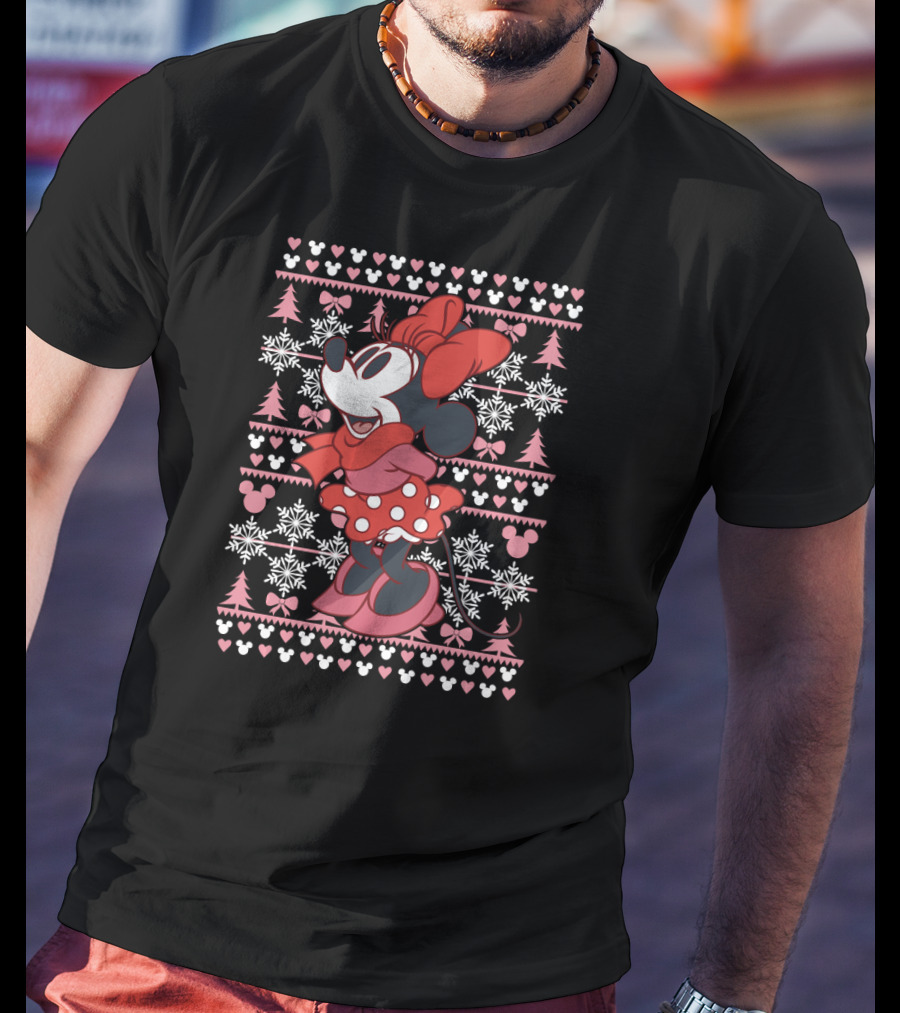 Disney Minnie Mouse Christmas Style Ugly T-Shirt