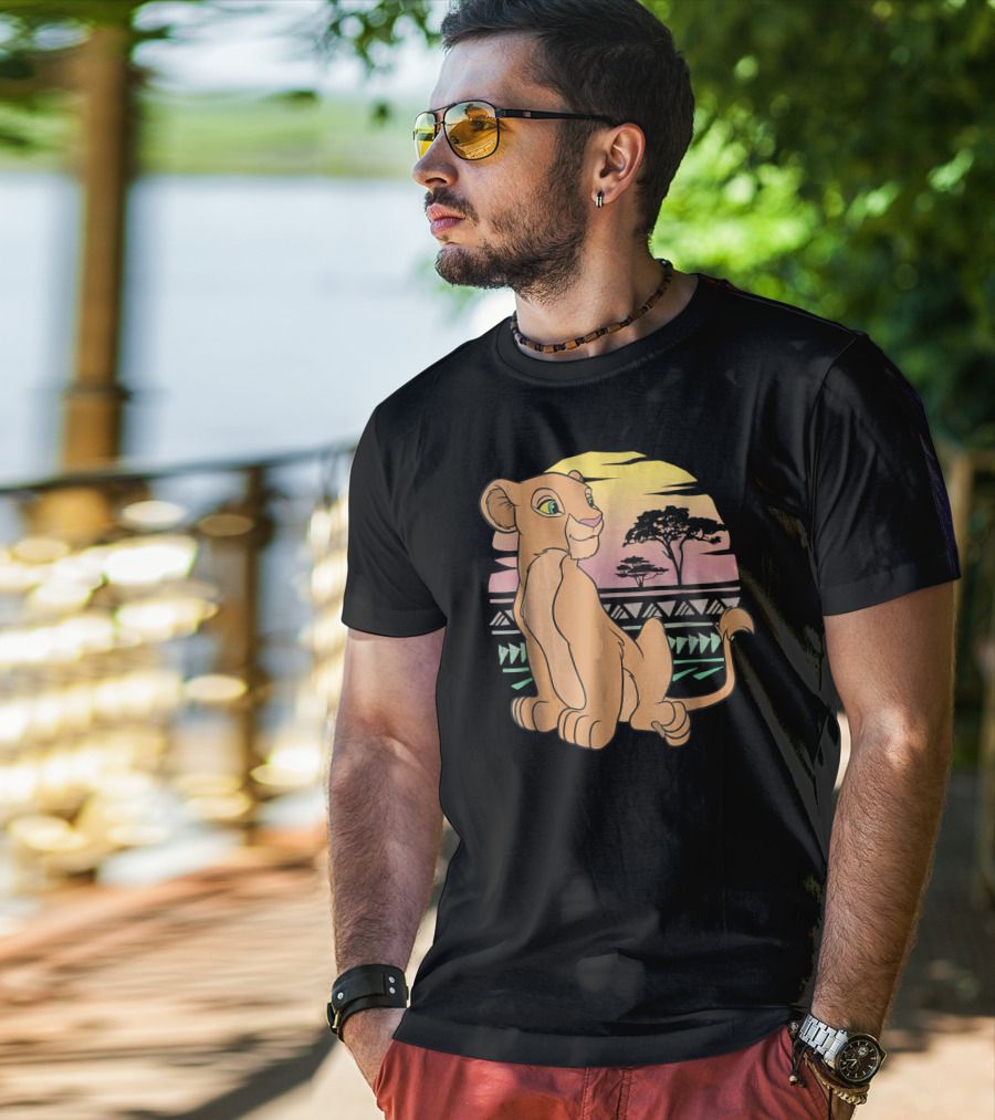 Disney The Lion King Nala 90s Sunset Scene T-Shirt