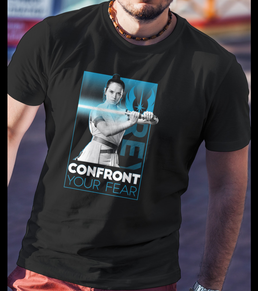 Star Wars The Rise Of Skywalker Rey Confront Your Fear Jedi T-Shirt