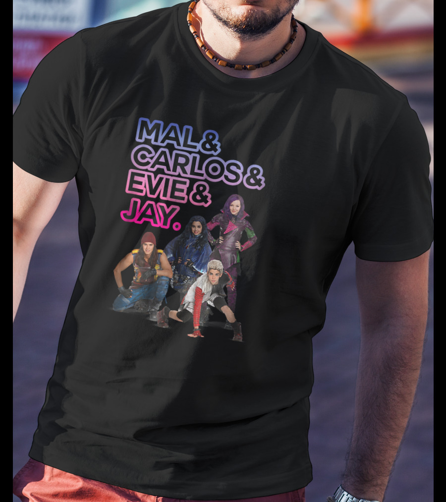Mal And Carlos And Evie And Jay Disney Descendants Evil T-Shirt