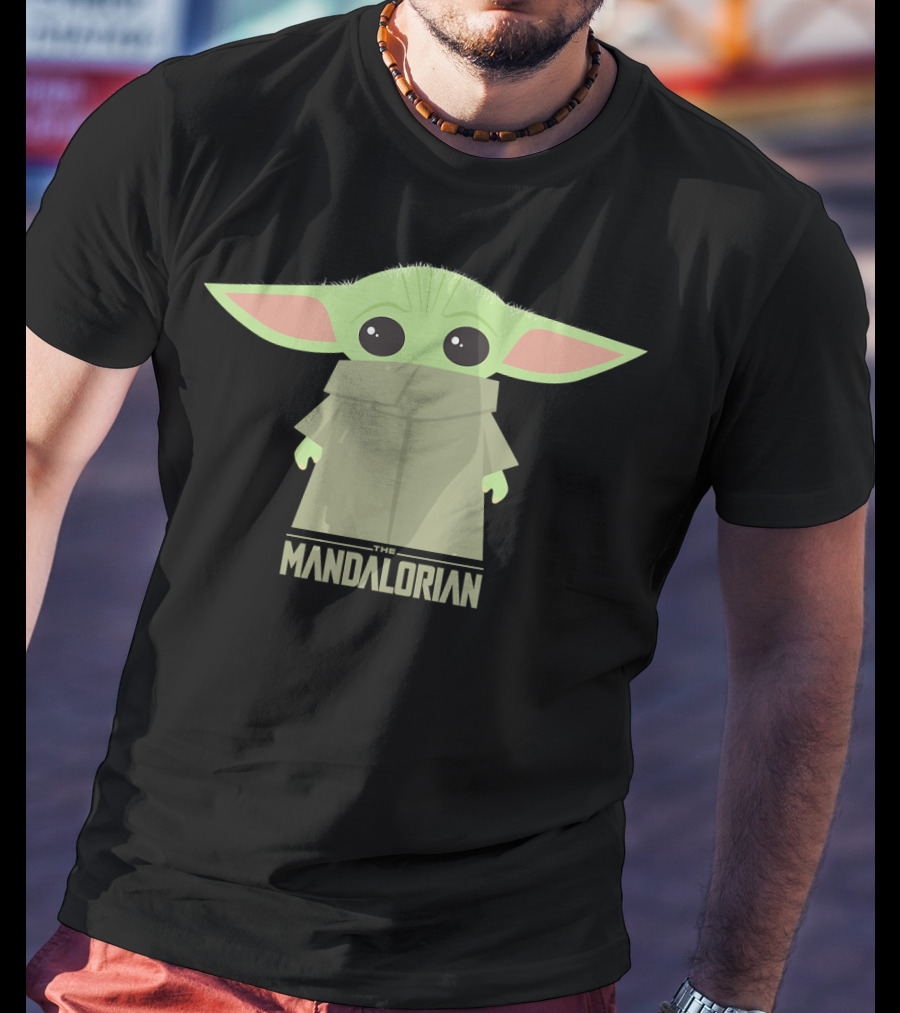 Star Wars The Mandalorian The Child Grogu Hidden Face Iconic Character T-Shirt