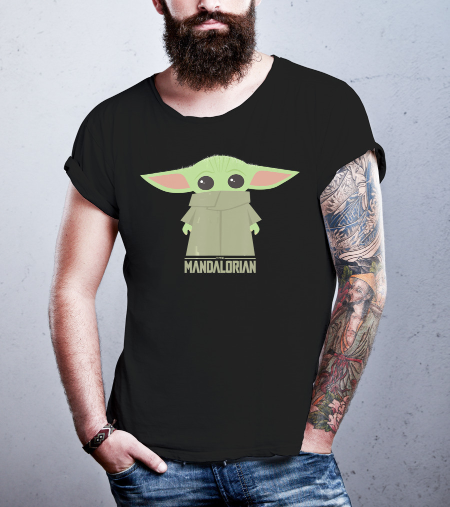Star Wars The Mandalorian The Child Grogu Hidden Face Iconic Character T-Shirt
