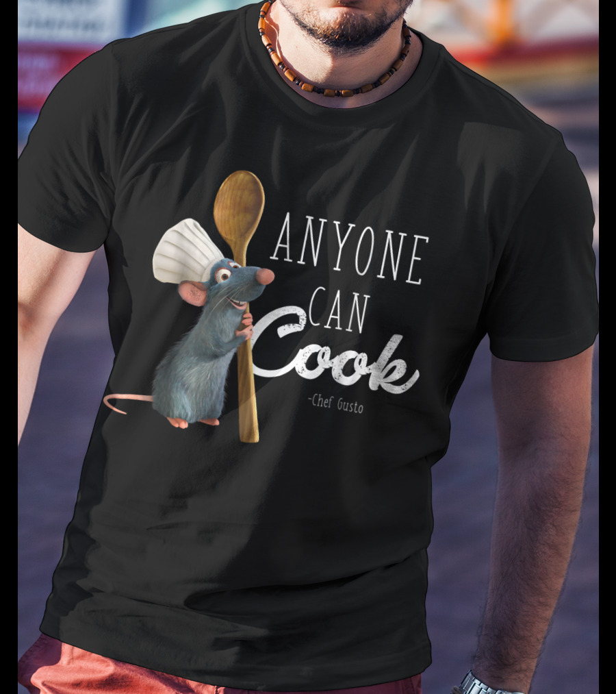 Pixar Ratatouille Remy Anyone Can Cook Chef Gusto T-Shirt