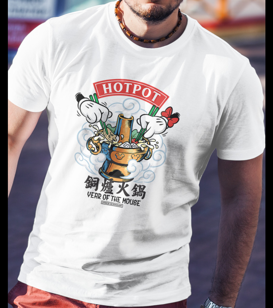 Mickey Year Of The Mouse Hotpot Noodles Chinese New Year T-Shirt
