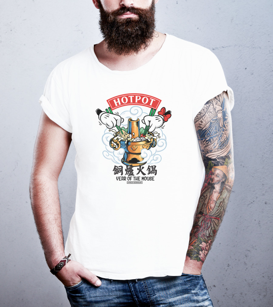 Mickey Year Of The Mouse Hotpot Noodles Chinese New Year T-Shirt