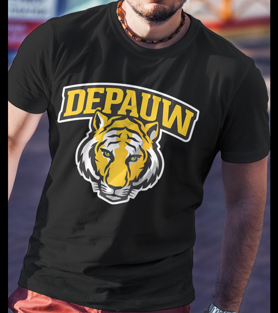 DePauw University Tigers NCAA PPDEPA15 Raglan Baseball T-Shirt