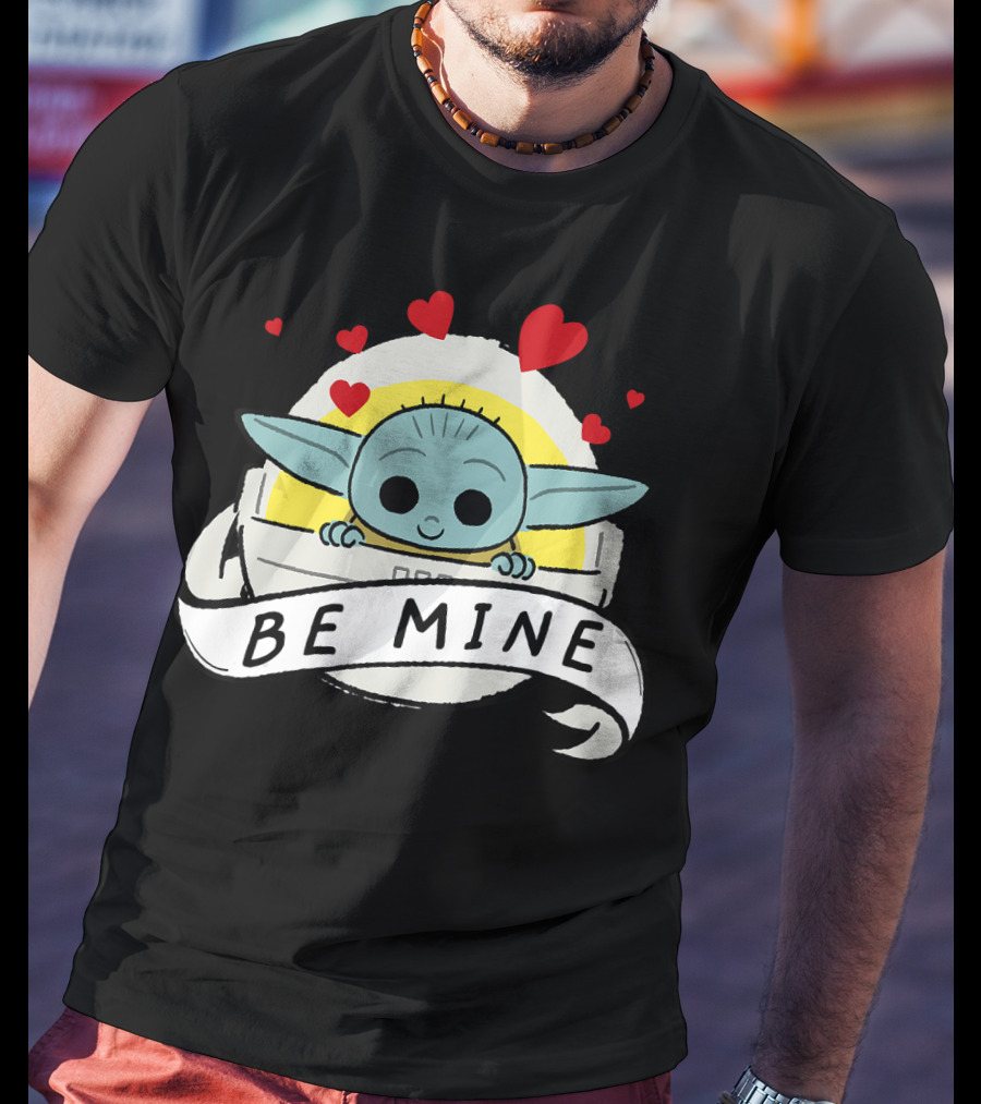Star Wars The Mandalorian The Child Be Mine Hearts T-Shirt