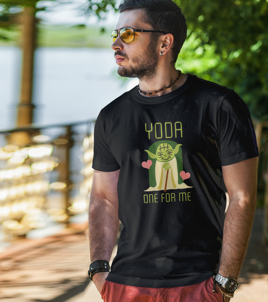 Yoda One For Me Valentine's Day Star Wars Hearts T-Shirt