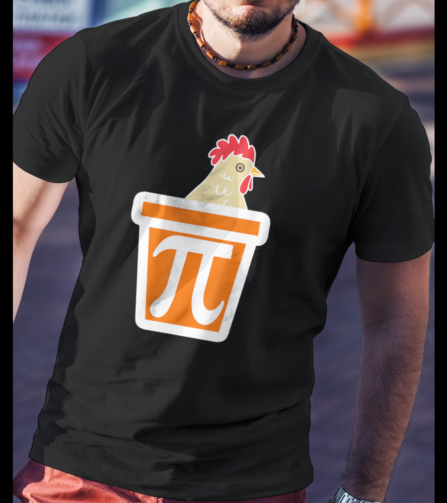Chicken In Pi Symbol Bucket T-Shirt