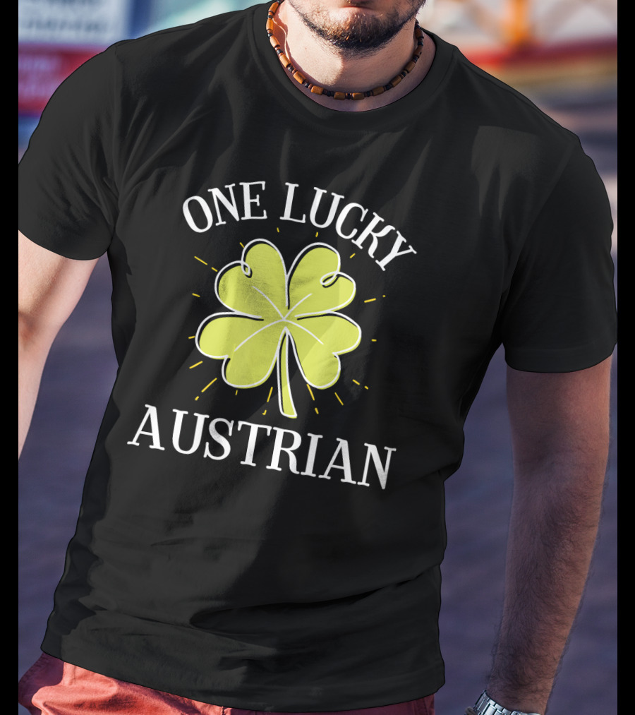 One Lucky Austrian St Patricks Day Coach T-Shirt