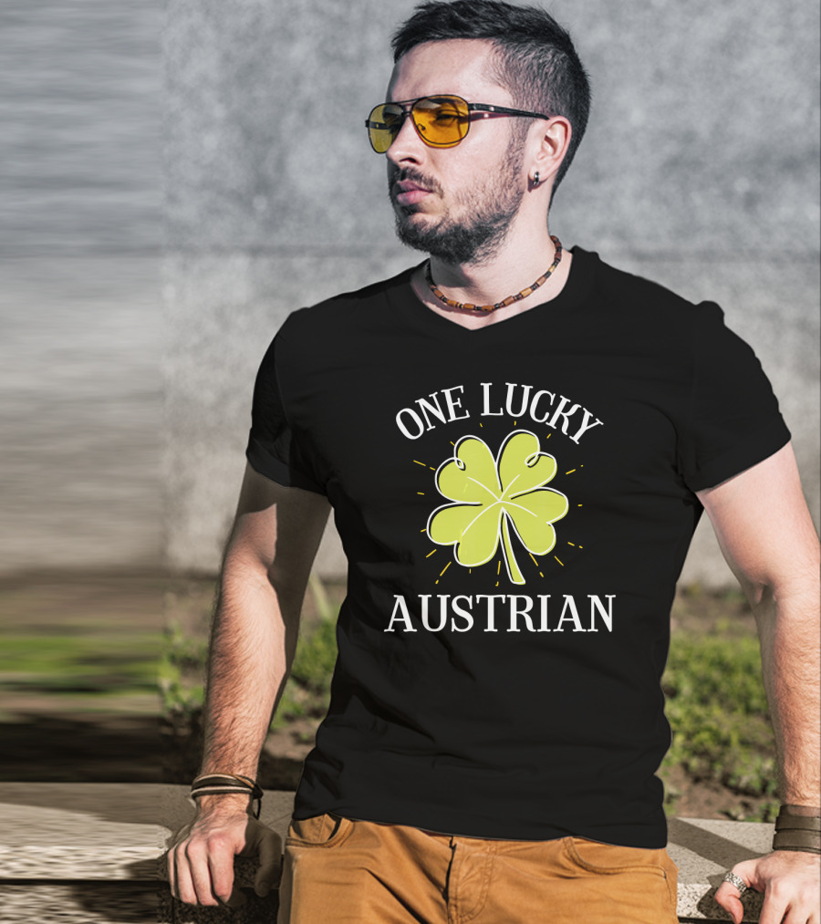 One Lucky Austrian St Patricks Day Coach T-Shirt