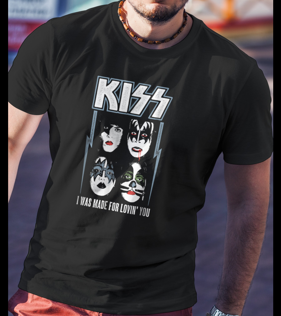 KISS I Was Made For Lovin' You Band Faces T-Shirt