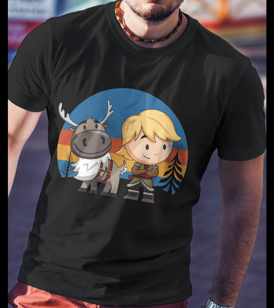Disney Frozen 2 Sven And Kristoff Chibi Adventure Scene T-Shirt