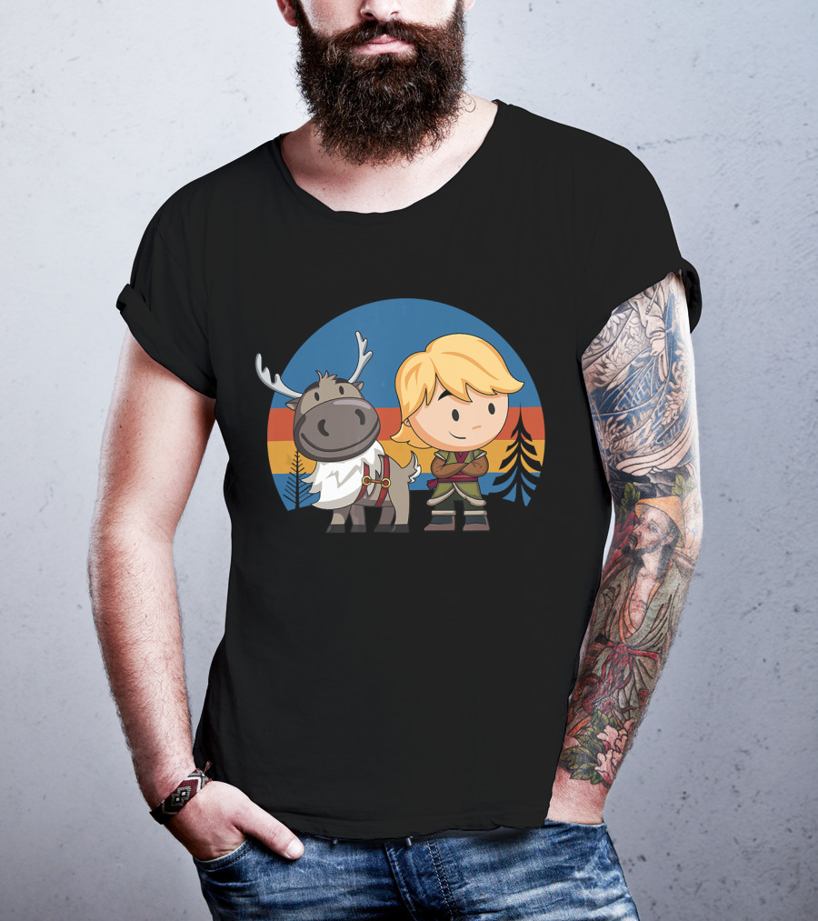 Disney Frozen 2 Sven And Kristoff Chibi Adventure Scene T-Shirt
