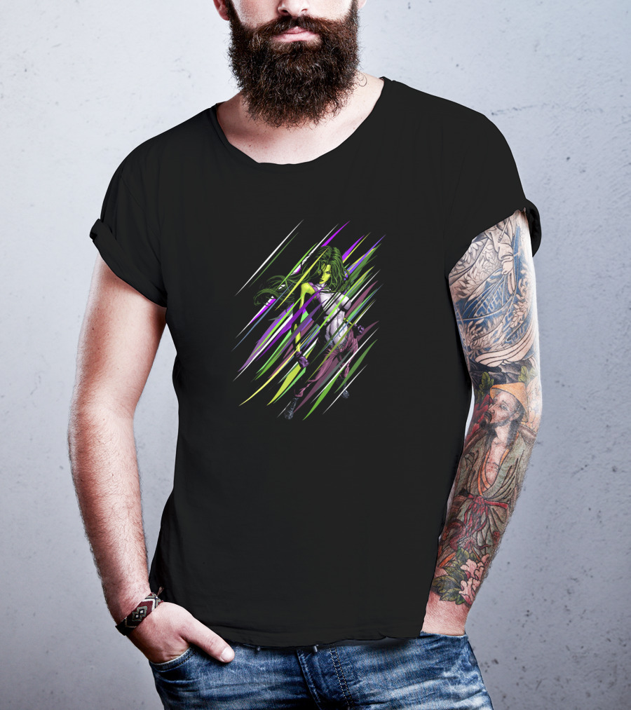 She Hulk Marvel Dynamic Lined Marvelous Warrior T-Shirt