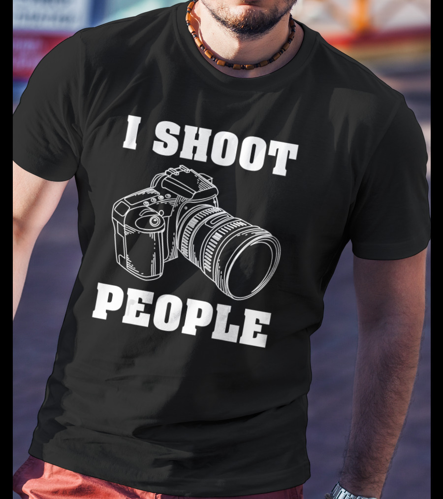 I Shoot People Camera I Love Photography T-Shirt