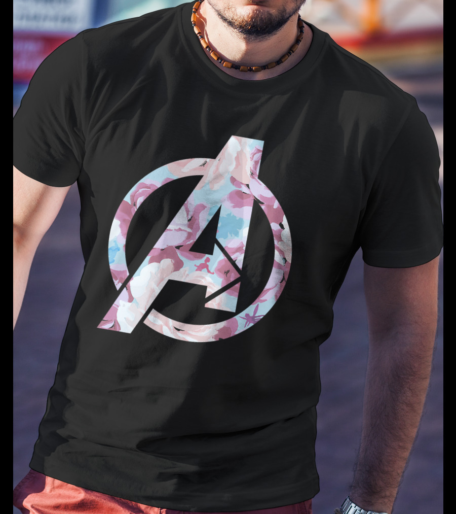 Marvel Avengers Floral Super Hero T-Shirt