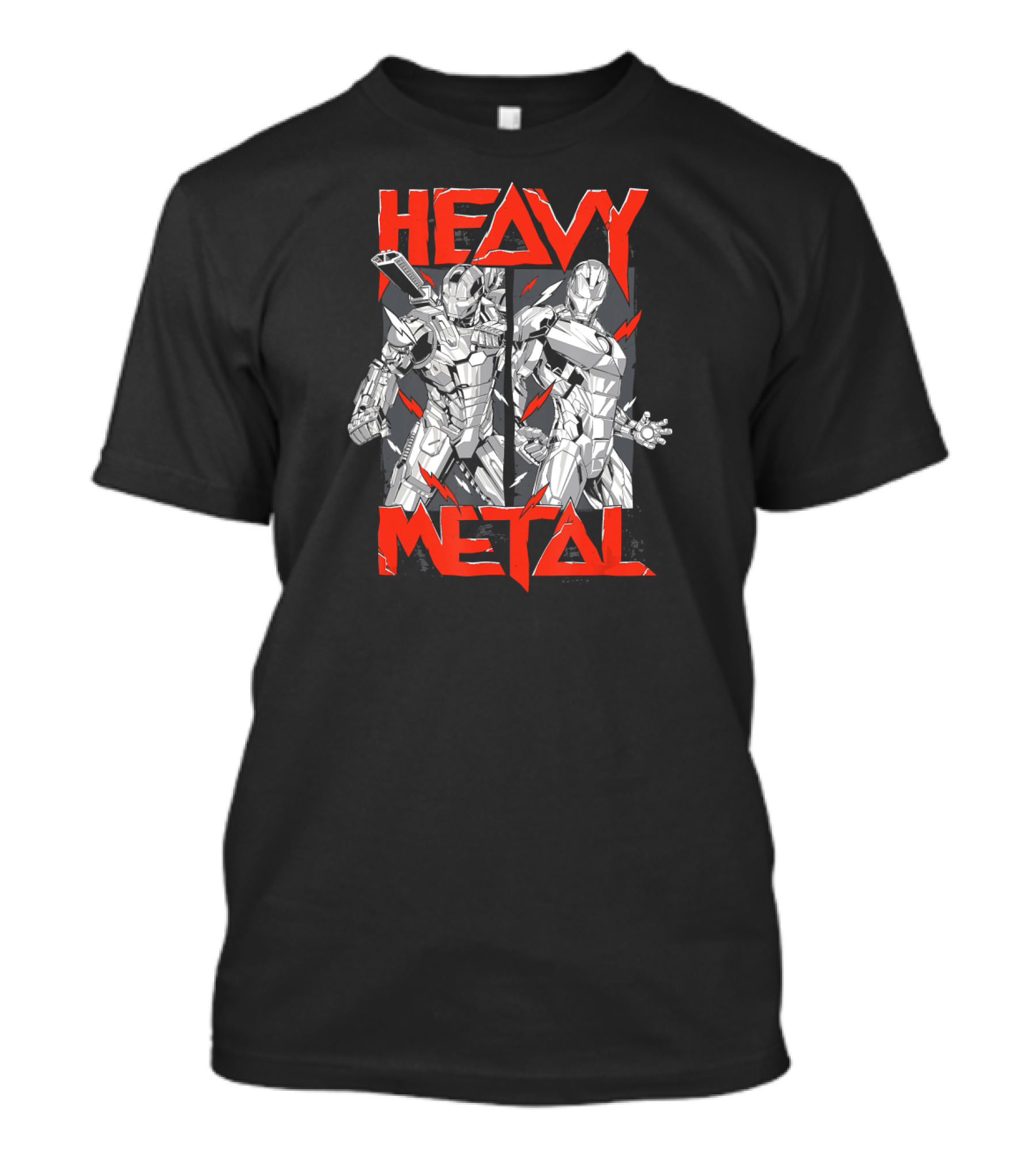 Marvel Avengers War Machine And Iron Man Heavy Metal Series T-Shirt