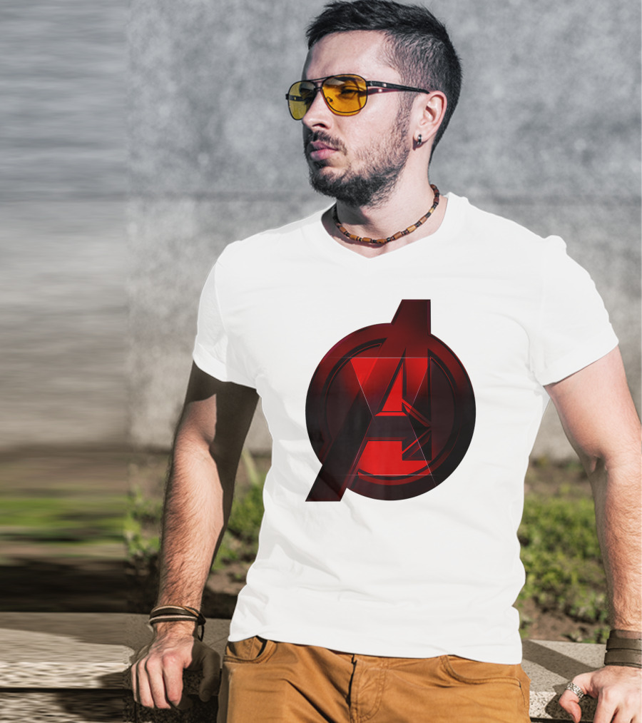 Black Widow Avengers Logo Marvel T-Shirt