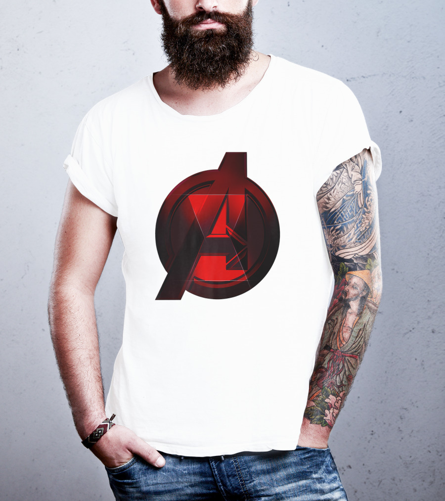 Black Widow Avengers Logo Marvel T-Shirt